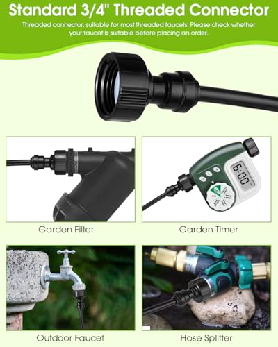 32.8 FT (10M) Misting Cooling System, MSDADA Misting Line with 360° Adjustable Brass Mist Nozzles & Brass Adapter (3/4") - Image 4