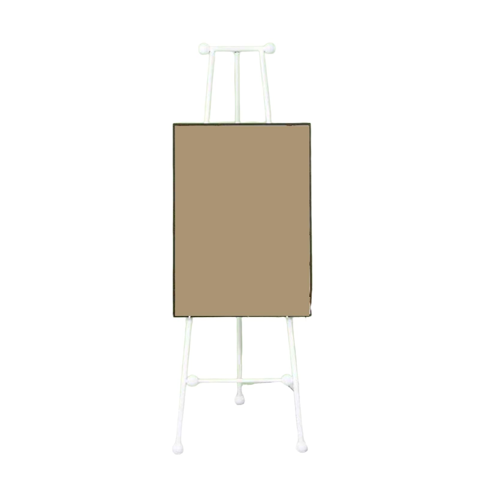 Chevalet trois volets pliable en métal noir, le support stable pour toiles et affiches