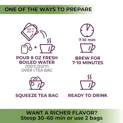 Image of 50 Bags Olive Leaf Tea Dried Olive Leaf Herbal Tea (Olea Europaea) - 50 Count 1.5 g Bags Hojas De Olivo Secas