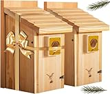 Premium 2pk XXXLL Bluebird Houses for Outside,Heavy Duty Western Red Cedar...