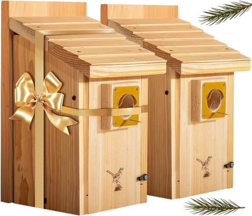 Premium 2pk Bluebird Houses Heavy Duty Cedar