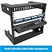 Jingchengmei 2 Pack of All Metal 1U Cable Management Horizontal Rack Mount Cable Manager with 12 Big Finger Slots for 19-inch Server Rack or Cabinet