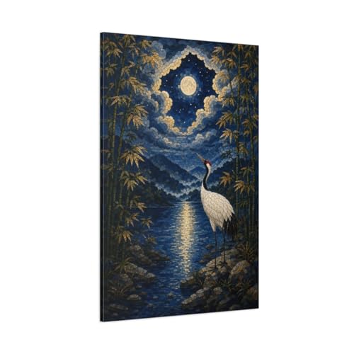 Impression sur toile bambou texture mosaïque grand format luxe