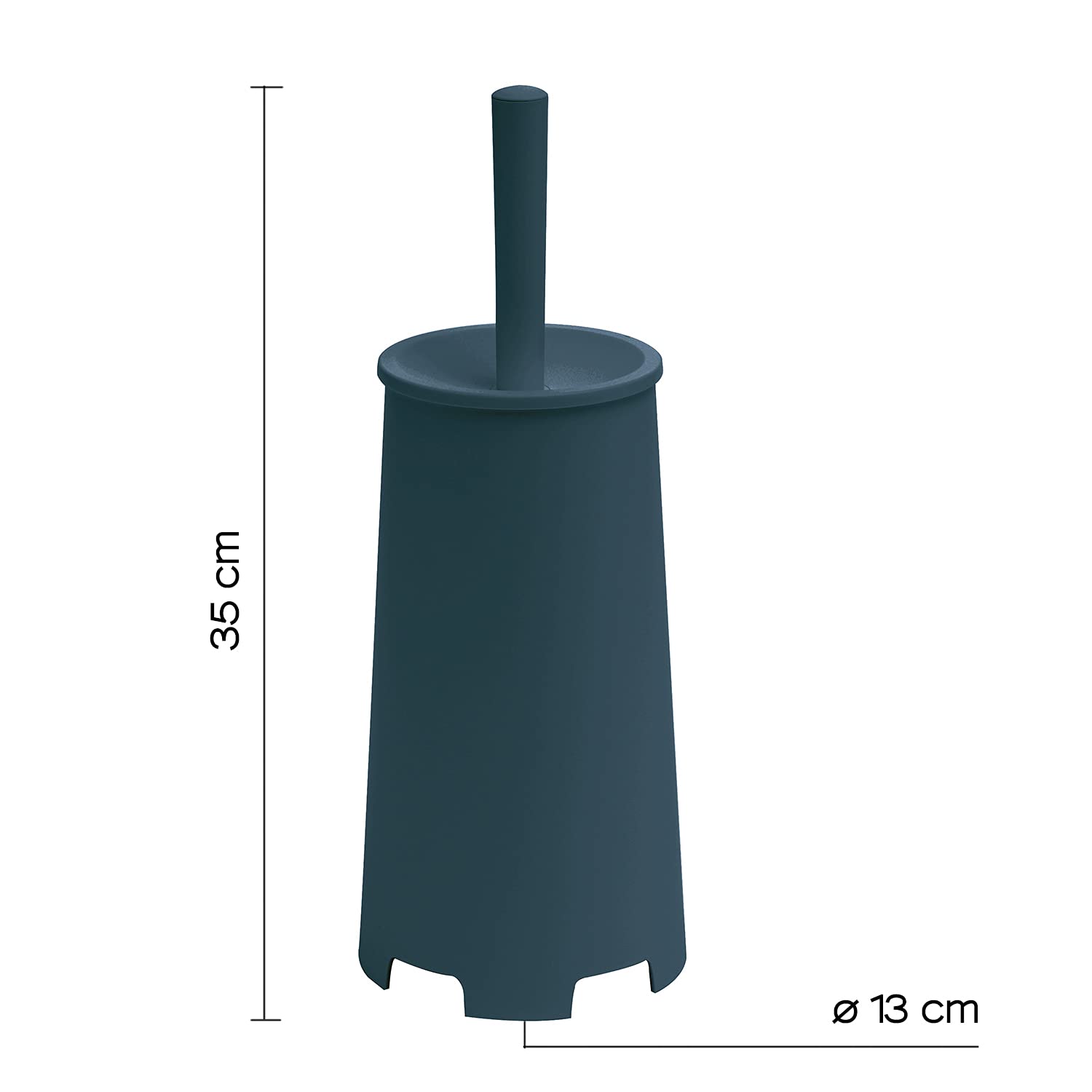 Gedy G-Oscar, 35 x 13 x 13 cm, Weight 0.4 kg, Toilet Brush with Bristles Made with Thermoplastic Resins, Warranty Year 2, R&D Design, Blue Petrol, Unica - Image 2