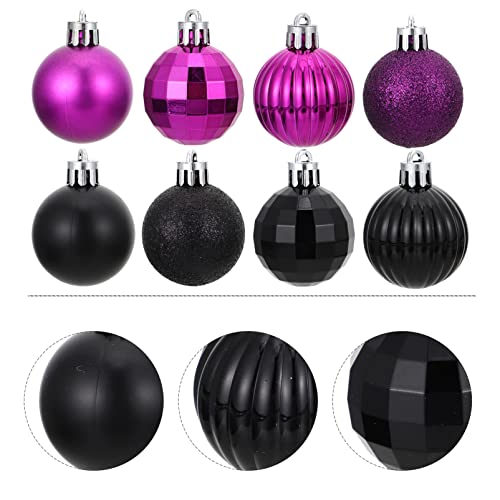 Ibasenice 204 Pcs For Christmas Halloween Pendant Party Ornaments Purple Bauble Shatterproof Pendants Funny Cm Tree Decorative Holiday Xmas Creative Adornment Black Exquisite Decor Wreath #TOP7