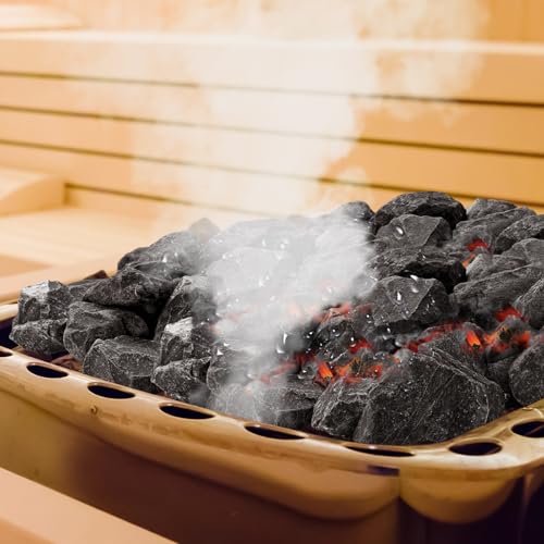 CroBlissful 25 lb Box of Sauna Stones Rocks Replacement Lava Rocks Sauna Heater Stones for Steam...