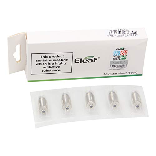 Tête pure de coton 0.75ohm Eleaf GS Air convenant aux atomiseurs/réservoirs de la série GS 5pièces