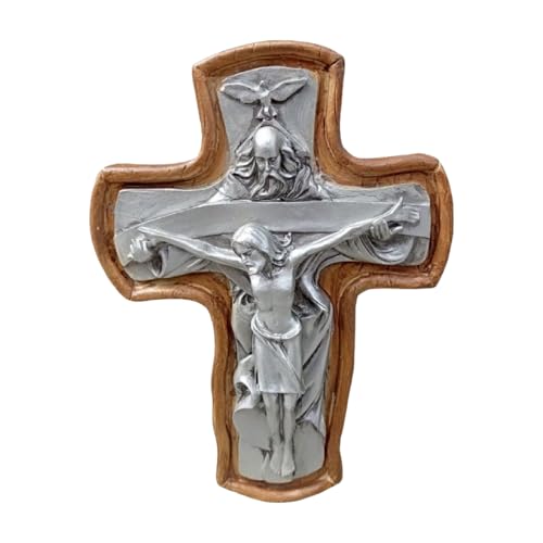 Decorazioni Pasquali Croce,Croce Resina per Parete Chiesa Porta - Centrotavola Oggettistica, Addobbo per Festività Matrimonio Giardino Sala Celebrazione