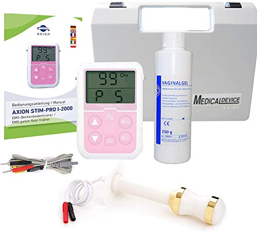 Elettrostimolatore professionale con sonda vaginale esclusiva rivestita in oro e gel di conduzione. Allenamento del pavimento pelvico in caso di incontinenza.