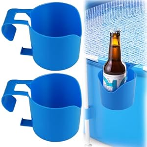 2 Stück Pool Getränkehalter, Multifunktionaler Pool Zubehör, Whirlpool Getränkehalter aus Kunststoff, Pool Tisch Einhängen Bierhalter
