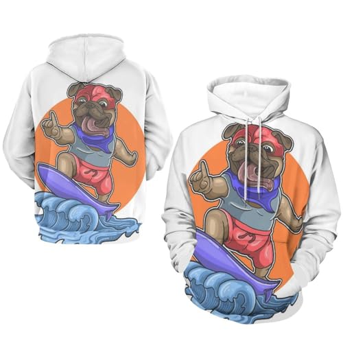 Sweatshirt carlin en train de surfer pull à capuche manches longues S - 7