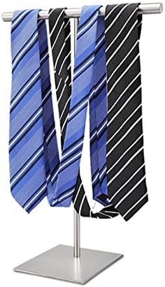 Adjustable Stainless Steel Jewelry Display Stand - 33-66cm Necklace & Bracelet Organizer for Home, Office, Shop - Large Capacity Holder for Handbags, Purses, Scarves - Sleek Silver Design