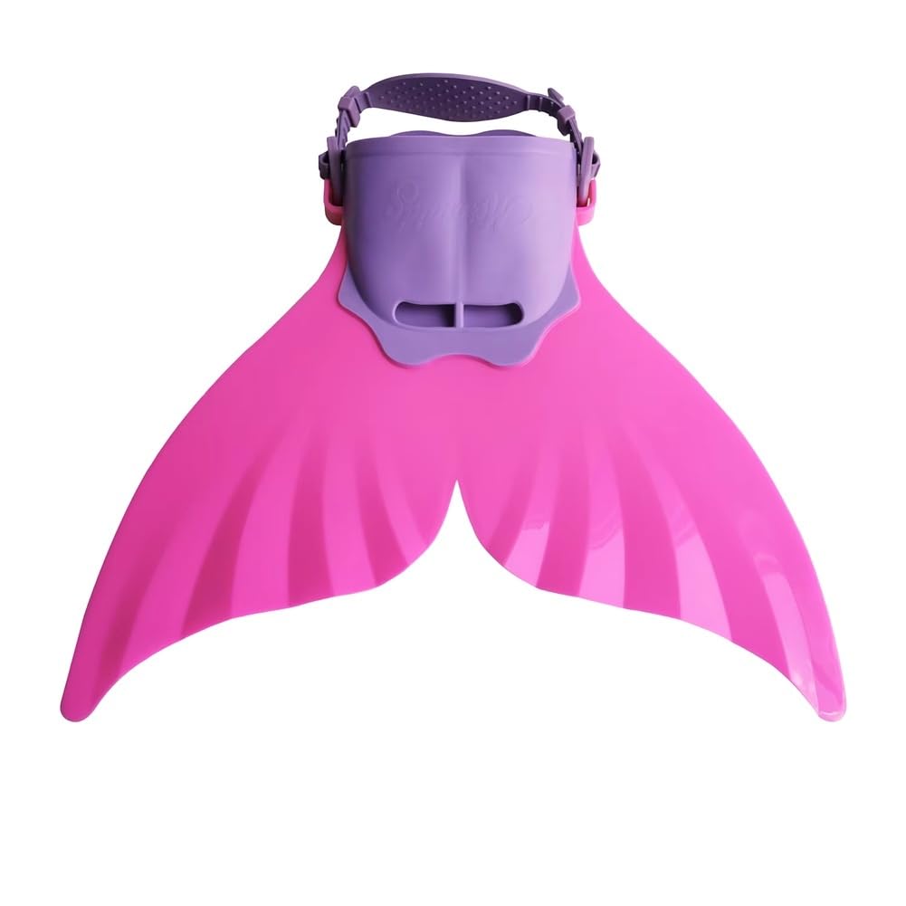 YRREATY Adjustable Silicone Mermaid Fins for Swimming Training& Beach, Soft Body Hard Fin Photo Cosplay Gear for Kids