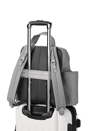 Image of Skip Hop Diaper Bag Backpack with Portable Changing Pad Adjustable Pocket for 30 oz. Tumblers 9 Total Pockets Insulated Packing Cubes Luggage Sleeve & Stroller Straps Fits a 14 inch Laptop Forma Next Grey