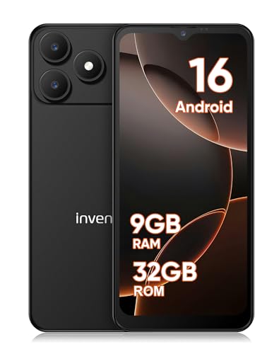invens Note 15P Téléphone Portable 4G Débloqué, Smartphone Android 16 Go, 9 Go (3+6)+32 Go/256 Go TF, Caméra 16+5 MP, Écran 6,6