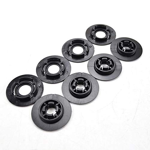 Riloer Lot de 4 clips de tapis de voiture antidérapants en plastique Noir Cover