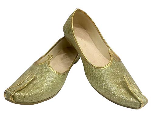 Mens Gold Glitter Wedding Shoes Formal Shoes Handmade Jooti Ethnic Jutti Mens Mojari2