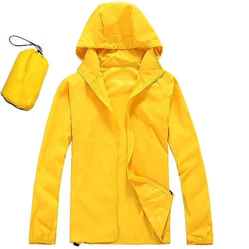 Womens Rain Jacket Outdoor Sports Windbreaker Jackets Lightweight Waterproof Raincoat Solid Color Packable Rain Coats3