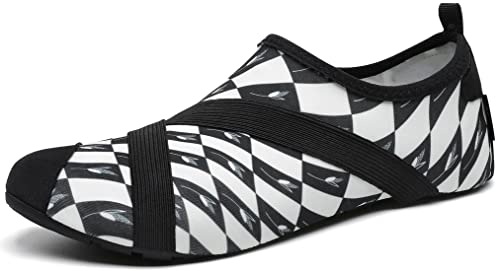 SAGUARO Escarpines Hombre Mujer para Buceo Snorkel Surf Natación Piscina Vela Mares Rocas RÃo Zapatos para Agua Calzado Playa Zapatillas Deportes Acuáticos, Negro Carbón, 38/39EU
