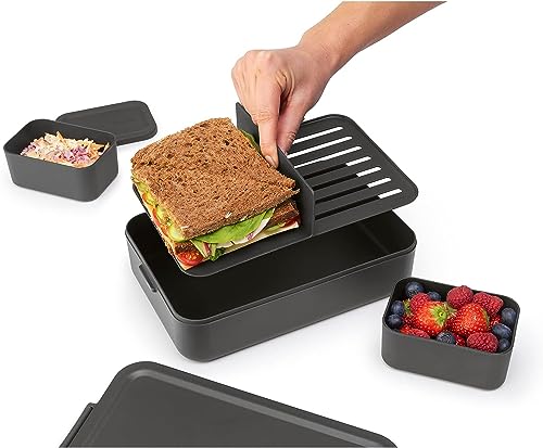 Brabantia Make & Take Bento Brotdose, Dark Grey, 25,5 x 16,7 x 6,2 cm – Ansicht 6