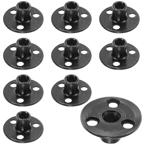 Écrous en T M10x17mm M METERXITY en acier carbone noir à base ronde pour meubles
