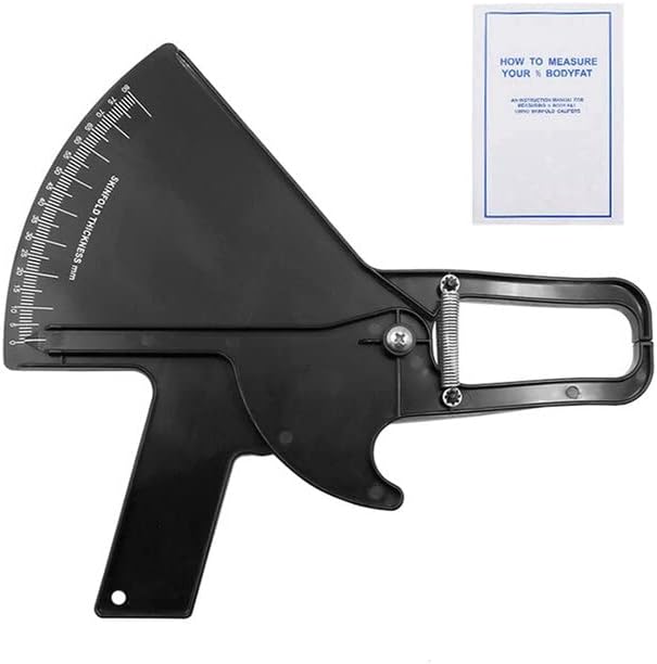 80mm Body Fat Caliper Adipometer Skinfold Measurement Slimming Lose Weight Body Fat Measure Tester Fitness Beauty Health Care - (Color: BK)