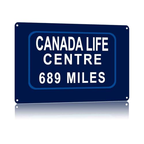Canada Life Centre 689 Miles Vintage Travel Aluminum Metal Sign 8 x 12 Inch