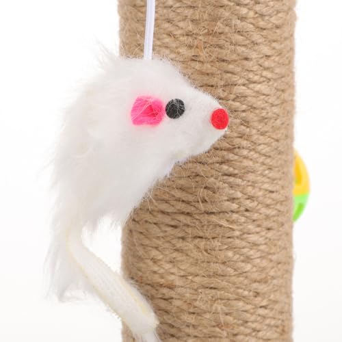 Rascador para gatos pequeño con poste sisal y base para gatitos miniatura 3