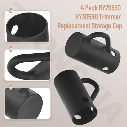 ZHONGXIA 8-Pack 518019002 Trimmer Replacement Storage Cap Compatible with R-yobi Homelite Toro String Trimmer RY29550 RY30530 RY30550 - Thumbnail 7