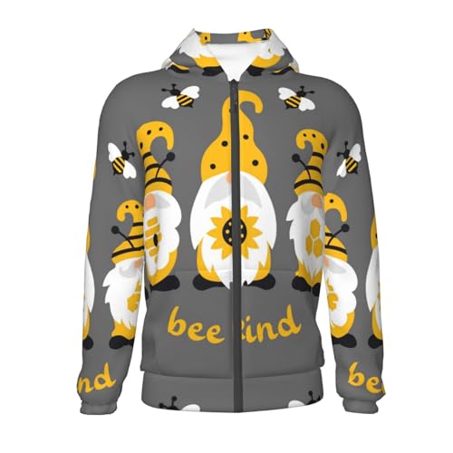 Bee Kind Kids Pullover Hoodies Boys Zip Up Sweatshirts Girls Athletic Clothes with Pocket2