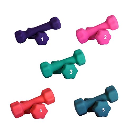 Neoprene Dumbbell Set- 12 Pairs W/Rack #TOP1