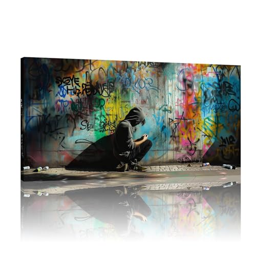 Impression Banksy sur toile haute définition avec châssis en bois robuste