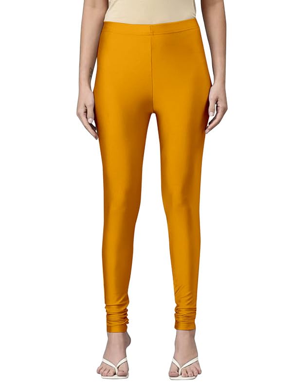 Image of TRENDMALLS Women's Microfiber Elastane Stretch Soft Churidar Length Leggings with Ultrasoft Waistband