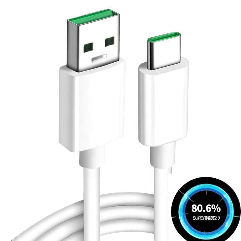 Image of Original SuperVooc Compatible For OPPO A78 5G / A77 / A76 / A57 / A96 / K10 / K10 5G / F21 Pro / F21 Pro 5G / F19 / F19s / F21s Pro / F21s Pro 5G / F19 Pro+ 5G / F19 Pro Plus 5G