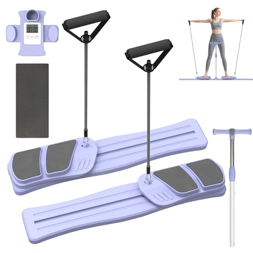 renZEC Pilates Board - Pilates Reformer Set, Multi-Detachable Ab Trainer Machine for Home, 6 in 1 Pilates Slider Board, 330 lbs Capacity, Foldable Pilates Equipment for Women Core Workouts