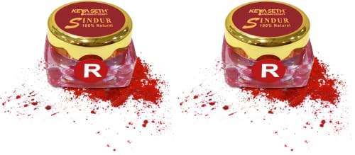 Image of KEYA SETH AROMATHERAPY 100% Natural Sindoor Dust, 3gm Sindoor (Red) (Pack of 2)