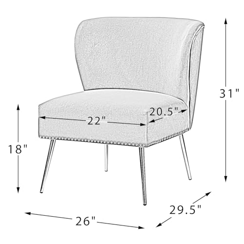 Image of Lakdi The Furniture Co Modern Velvet Lounge Chair for Home & Living Room with Solid Wood Frame & Golden Metal Legs | Upholstered Accent Chair | 5 Years Warranty | Free Assembly