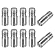 sourcing map 10 Stück M6 x 16mm geschlitzter Zylinderstift aus 304 Edelstahl mit Außengewinde zur Positionierung von Möbeln und Schränken