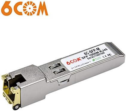 6COMGIGA SFP to RJ45 Copper Module Transceiver 1000Base-T Gigabit Transceiver for AGM734-10000S (CAT5e Cable, up to 100m)