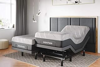 Sven & Son Split King Adjustable Bed Base Frame + 12” Luxury Cool Gel Memory Foam Mattress, Head Up Foot Up, USB Ports, Zero Gravity, Interactive Dual Massage, Wireless, Classic (Split King)