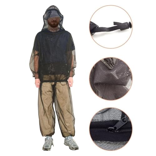 Chaqueta protectora insectos transpirable con bolsa para mochila 7