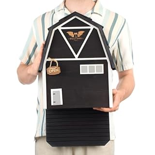 Big Bat Barn Bat House for Outdoors - La boîte complète pour Chauve-Souris pour l'extérieur - Nettoyez Votre Jardin des moustiques - Cage pour Chauve-Souris sans Vernis à l'intérieur