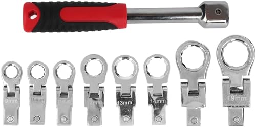 Clés à tête flexible rotative à 180 degrés avec douilles interchangeables - 2