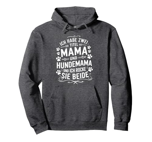 Hundeliebhaber Hund Hundefreund Hundebesitzer Hundemama Pullover Hoodie, Unisex für Erwachsene, Anthrazit Meliert, XL