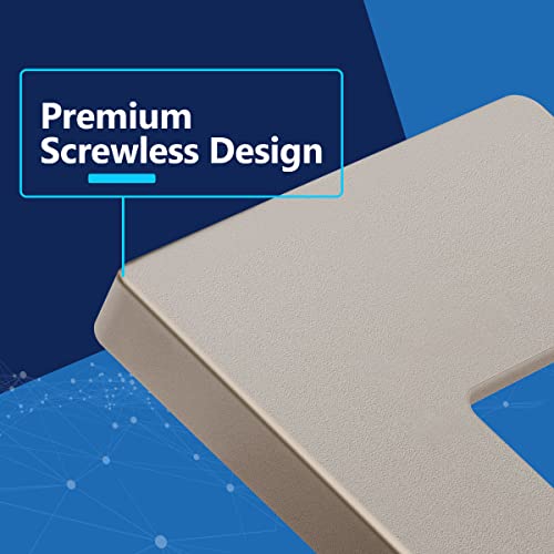 Image of LIDER Decorator Switch Cover, Screwless Wall Plate, Mid-Size 1-Gang 4.88 inch x 3.11 inch, LSWP-31M-NK, UL Listed, Thermoplastic, Matte Nickel, 1-Pack