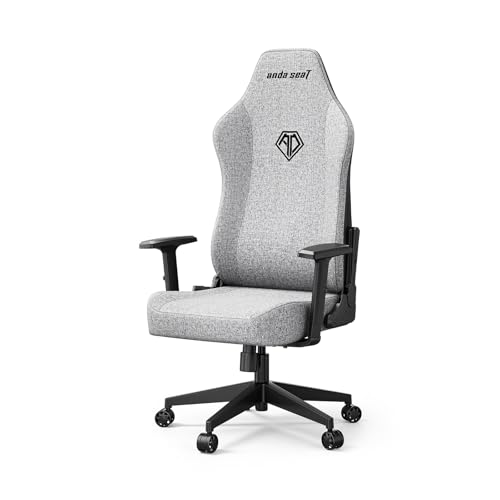 Anda Seat MANA Gaming Chair for Adults - Ergonomic Gray Fabric Game Chairs with Adjustable Armrest Comfortable Office Chair with Lumbar Support Heavy Duty Wide Computer Seat for Home & Work