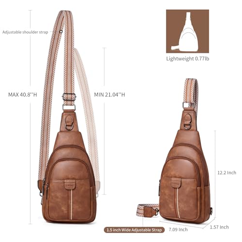 Image of cakang Womens Sling Bag Crossbody Bags for Women Vegan Leather Sling Backpack Daypack Fanny Pack Crossbody Purse Travel