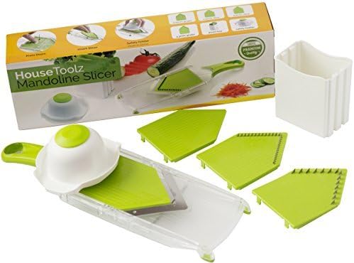 HTZ - Mandolin Onion Slicer - Vegetable Slicer - Christmas Gift - Julienne Slicer - French Fry Potato Cutter with Stainless Steel Blade