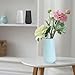 Blue Ceramic Vase, GUKJOB Small Cute Flower Vase for Pampas Grass, Home, Living Room, Dining Table, Farmhouse, Office Decor, Bedroom, Table, and Kitchen Shelf (Blue)