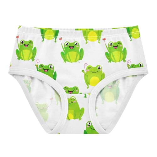 Joisal Cute Cartoon Frogs White Panties Little Girl Girls Underwear Toddler Cotton Stylish Briefs Undies Kids 2t